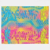 PYTHON – 装飾モダンフラクタル –  フリースブランケット (正面(横))