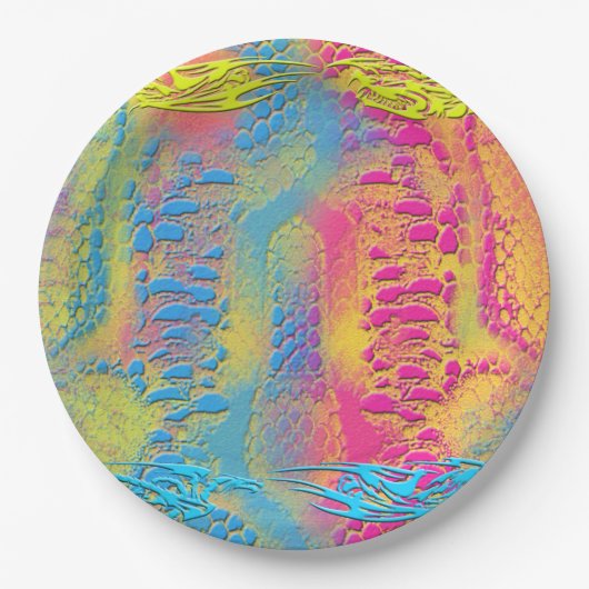 PYTHON – 装飾モダンフラクタル –  ペーパープレート (正面)
