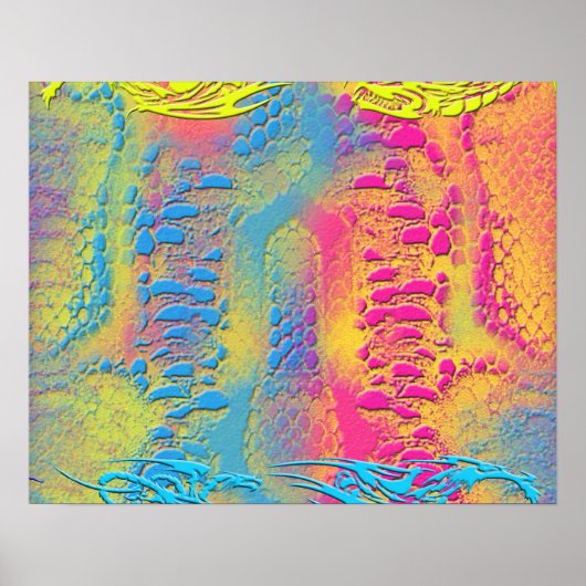 PYTHON – 装飾モダンフラクタル –  ポスター (正面)