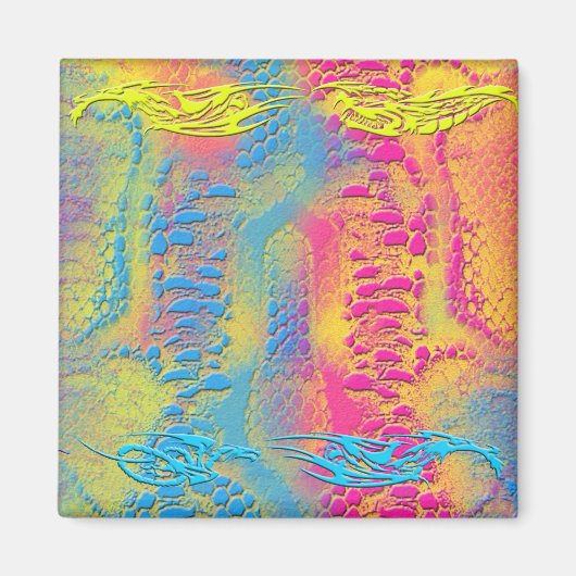 PYTHON – 装飾モダンフラクタル –  マグネット (正面)