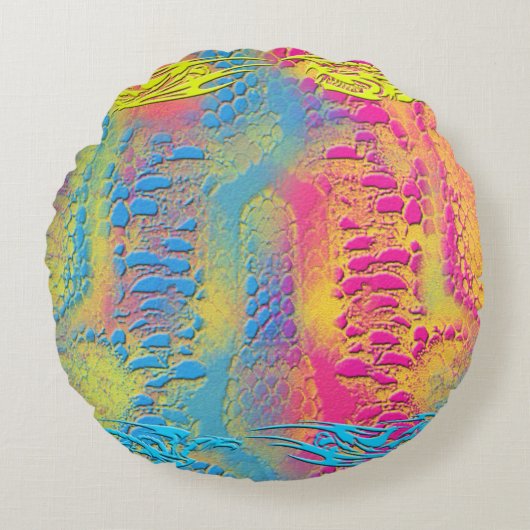 PYTHON – 装飾モダンフラクタル – ラウンドクッション (正面)