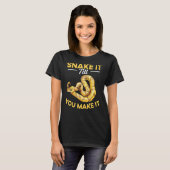 Python 3をスネークボールにするまでスネークする tシャツ (正面フル)
