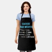 Python Choose Your Weapon おもしろい Computer Science P エプロン (着用した状態)