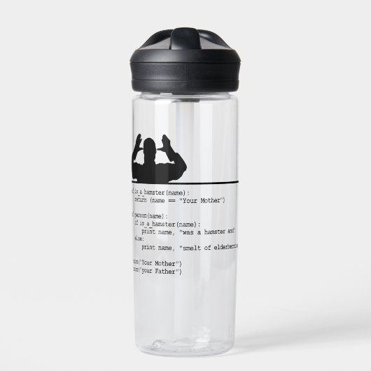 Python Code – あなたの母親はハムスターだった ウォーターボトル (正面)