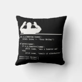 Python Code – あなたの母親はハムスターだった クッション (裏面)