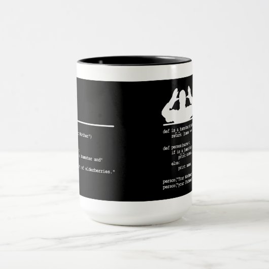 Python Code – あなたの母親はハムスターだった マグカップ (中央)