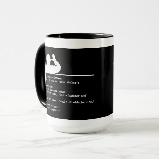 Python Code – あなたの母親はハムスターだった マグカップ (正面左)
