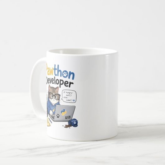 Python Developer コーヒーマグカップ (正面左)