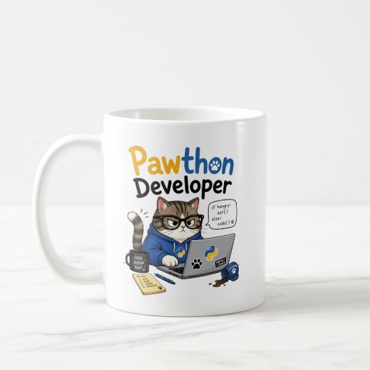 Python Developer コーヒーマグカップ (左)