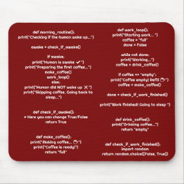 Python morning_routine() マウスパッド – プログラマーのためのギフト
