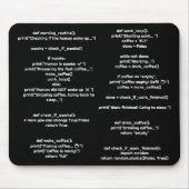 Python morning_routine() マウスパッド – プログラマーへのプレゼント (正面)