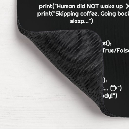 Python morning_routine() Mouse Pad – Coders Gift マウスパッド (コーナー)
