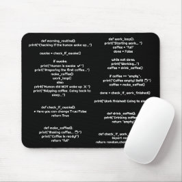 Python morning_routine() Mouse Pad – Coders Gift マウスパッド
