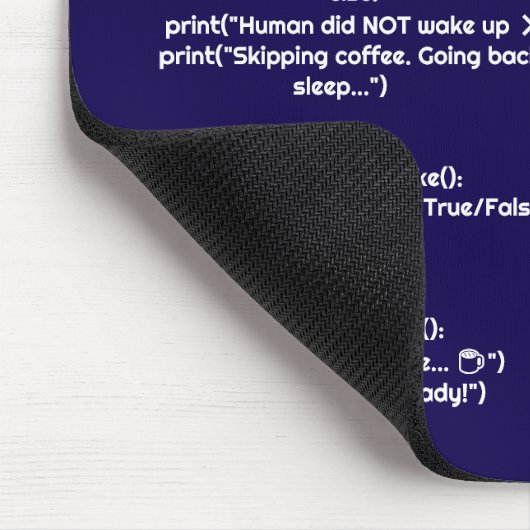 Python morning_routine() Mouse Pad – Coders Gift マウスパッド (コーナー)