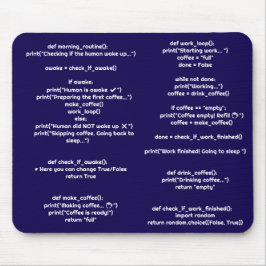 Python morning_routine() Mouse Pad – Coders Gift マウスパッド