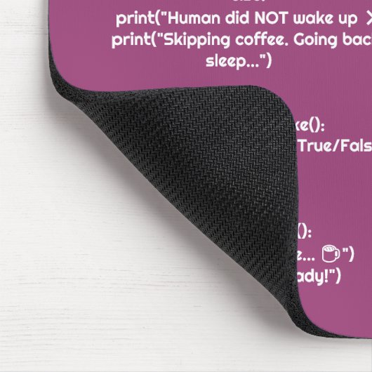 Python morning_routine() Mouse Pad – Coders Gift マウスパッド (コーナー)
