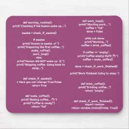 Python morning_routine() Mouse Pad – Coders Gift マウスパッド