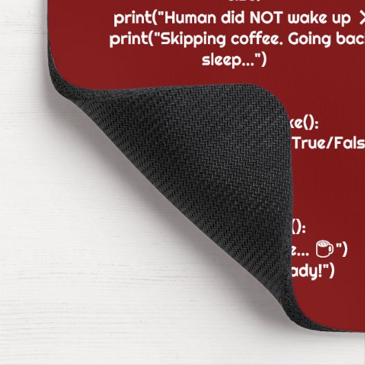 Python morning_routine() Mouse Pad – Coders Gift マウスパッド (コーナー)