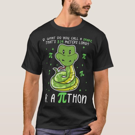 Python Pi記号Math先生Pi日 Tシャツ (正面)
