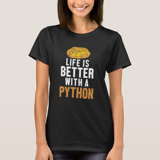 Python Pythonidae Banana Ball Python Tシャツ (正面)
