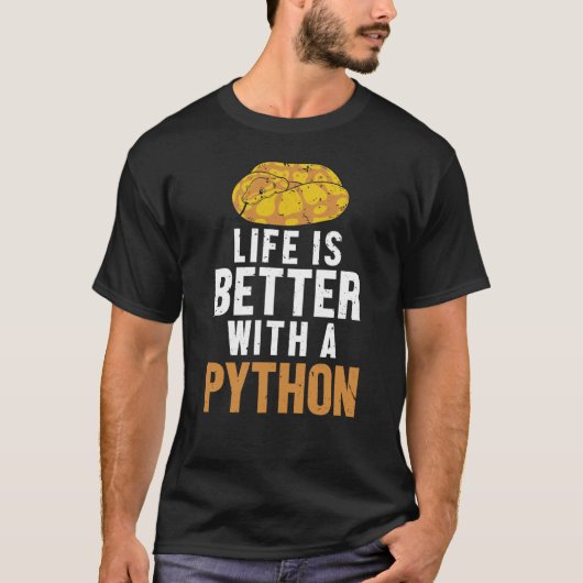 Python Pythonidae Banana Ball Python Tシャツ (正面)