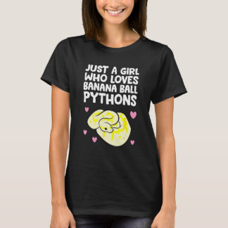Python Regius – バナナボールが大好きな女の子 Tシャツ
