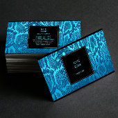 Python Skin Snake Black Aquamarine海Glam Vip 名刺