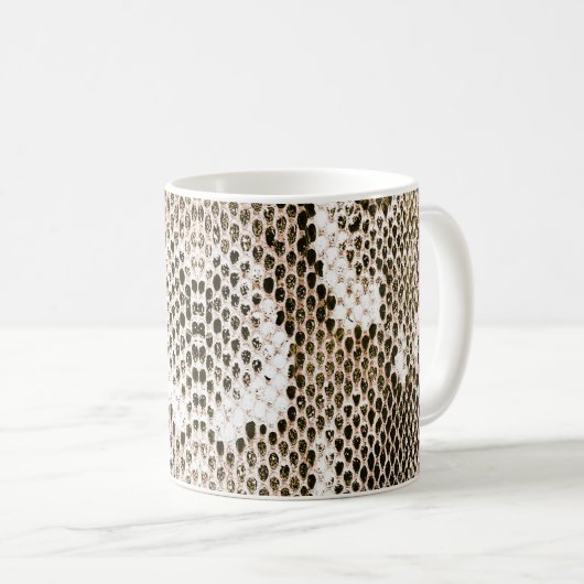 python skin, snake pattern, animal skin pattern de コーヒーマグカップ (正面右)