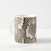 python skin, snake pattern, animal skin pattern de コーヒーマグカップ (正面左)