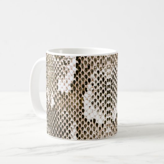 python skin, snake pattern, animal skin pattern de コーヒーマグカップ (正面左)
