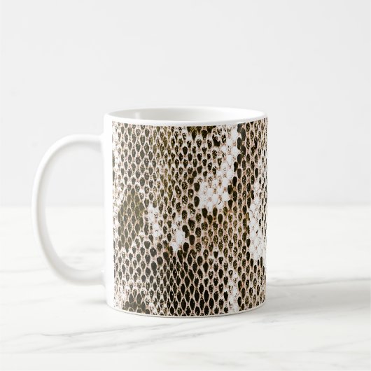 python skin, snake pattern, animal skin pattern de コーヒーマグカップ (左)