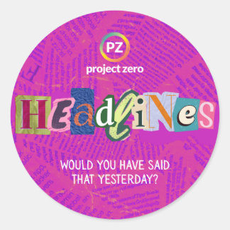 PZ Headlines ステッカー(丸) ラウンドシール