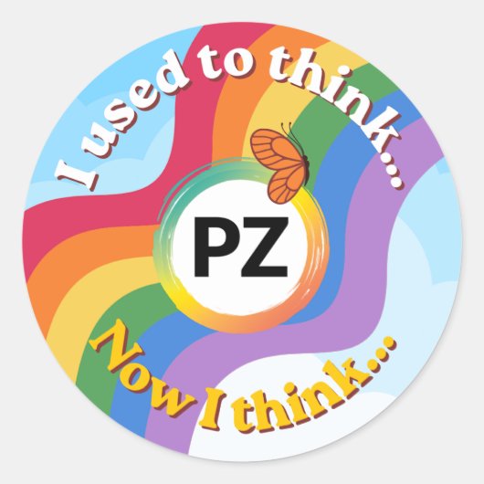 PZ Reading Rainbow I Used To/Now I Think ステッカー (正面)