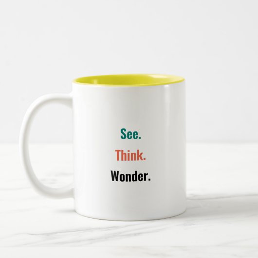 PZ "See. Think. Wonder." マグカップ (左)