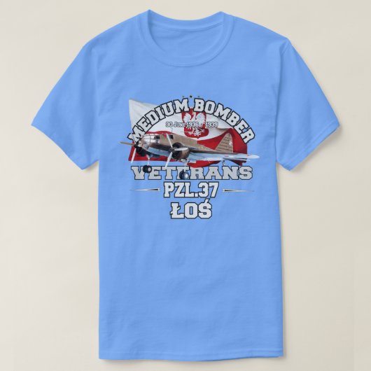 PZL37 oポーランド中爆撃機 Tシャツ (デザイン正面)