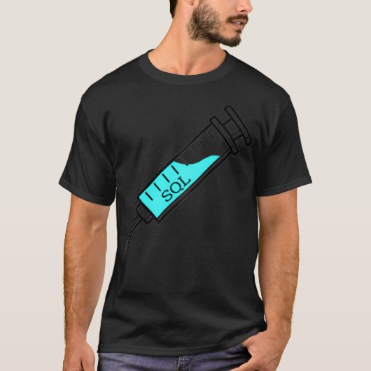 Qおもしろい用SQLインジェクションTシャツDBAデータベースTee Tシャツ (正面)