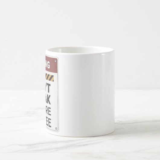 Qで話コーヒ警告ーのマグを前におもしろいしない コーヒーマグカップ (中央)