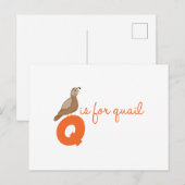 Qはウズラ ポストカード (正面/裏面)