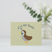 Qはウズラ ポストカード (スタンド正面)