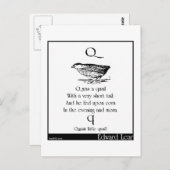 Qはキジだった ポストカード (正面/裏面)