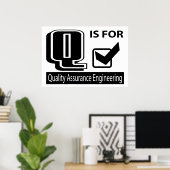 Qは品質保証エンジニアリング ポスター (ホームオフィス)