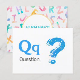 Qは質問用 – Alphabet Flash Card ポストカード