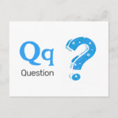 Qは質問用 – Alphabet Flash Card ポストカード (正面)
