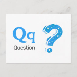 Qは質問用 – Alphabet Flash Card ポストカード