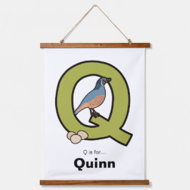 Qは… パーソナライズされた 吊り下げ型タペストリー