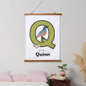 Qは… パーソナライズされた 吊り下げ型タペストリー (寝室)