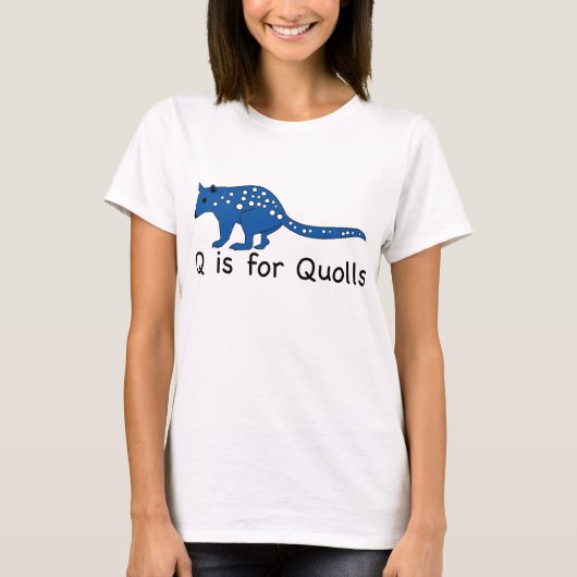 QはQuollsのTシャツのためです Tシャツ (正面)