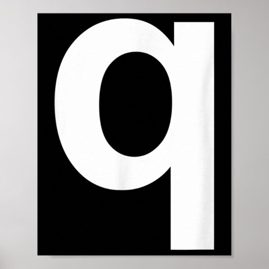 Qシャツ小文字アルファベット ポスター (正面)
