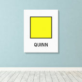 Qファミリ名フラ航海のグ キャンバスプリント (インサイチュ (ウッドフロア))