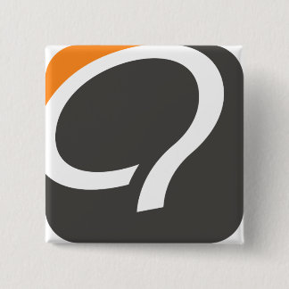 Qボタン-オレンジ 缶バッジ